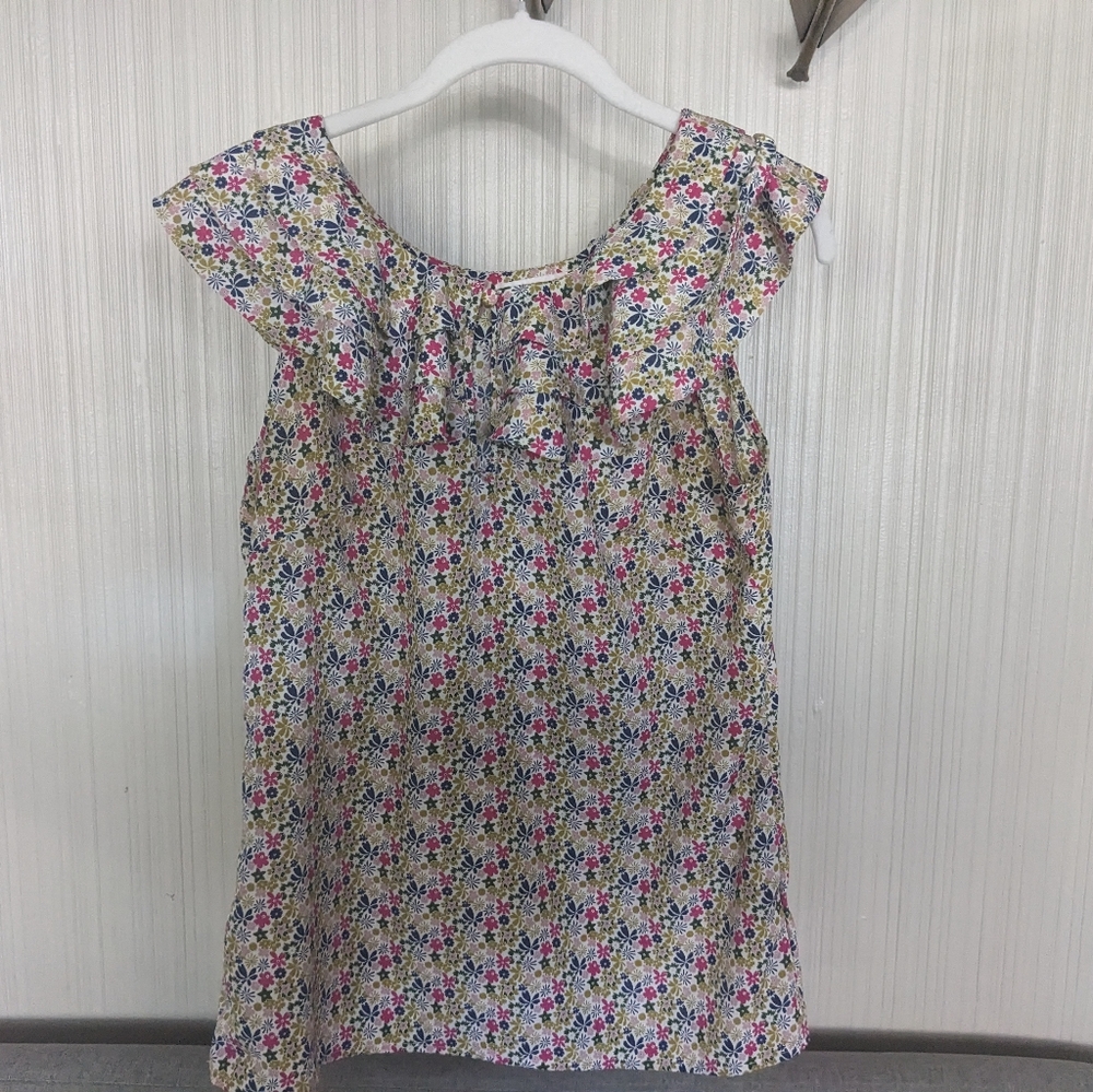 Liberty of London for Target floral shirt top tank ruffle neck